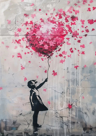 Banksy Graffiti Boy Girl with Balloon on Canvas Posters Prints Pop Street Wall Art Painting for Living Room Home Decor Cuadros