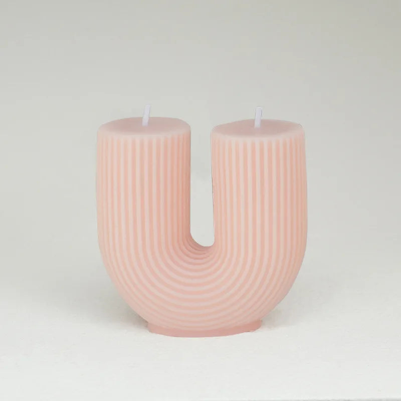 New U-Shaped Scented Candles for Home Decoration Geometric Rainbow Bridge Candle Room Decor Aroma Candles Room Decorative Velas