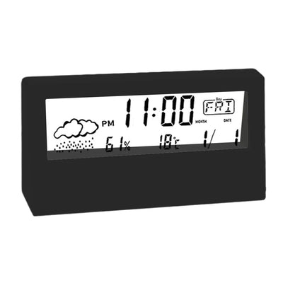 Thermo-Hygrometer Clock Creative Weather Display Electronic Alarm CLock Desktop Table Decor For Living Room Bedroom