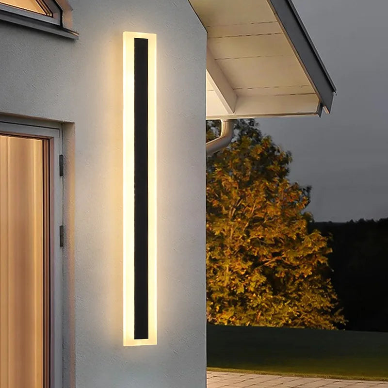 Minimalism modern outdoor waterproof acrylic LED wall lights for courtyards, villas, and gardens,pillar, fence, line wall lamp