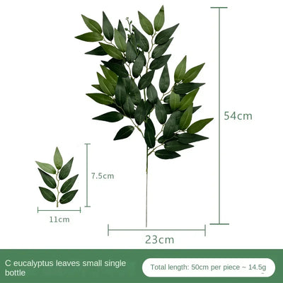 Artificial Green Plant Fake Eucalyptus Leaf Flower Arrangement Accessories Wedding Home Decoration Fake Flowers