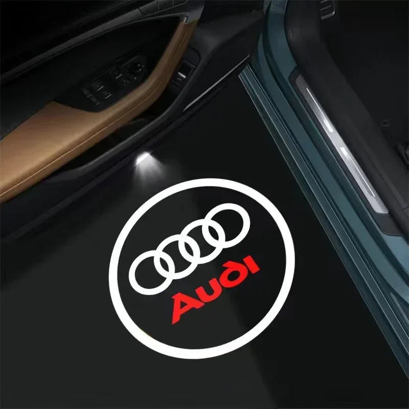 2PCS Led Car Door logo Welcome Light For Audi A4 B5 B6 B7 B8 B9 A1 A3 8V 8P 8L A6 C7 A5 A7 A8 Q3 Q5 Q7 TT S3 S6 Sline Quattro