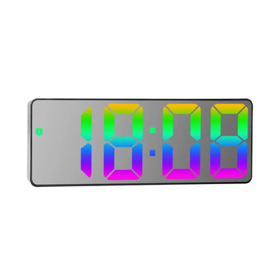 Voice Control Color Digital Alarm Clock TEMP Date Display Night Mode Snooze Table Clock Anti-disturb Function 12/24H LED Clock