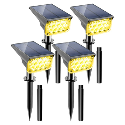 1-4pcs Solar Spotlight 3000K Outdoor Garden Wall Lamp for Tree Street Decor IP65 Waterproof LED Landscape Countyard Solar Light