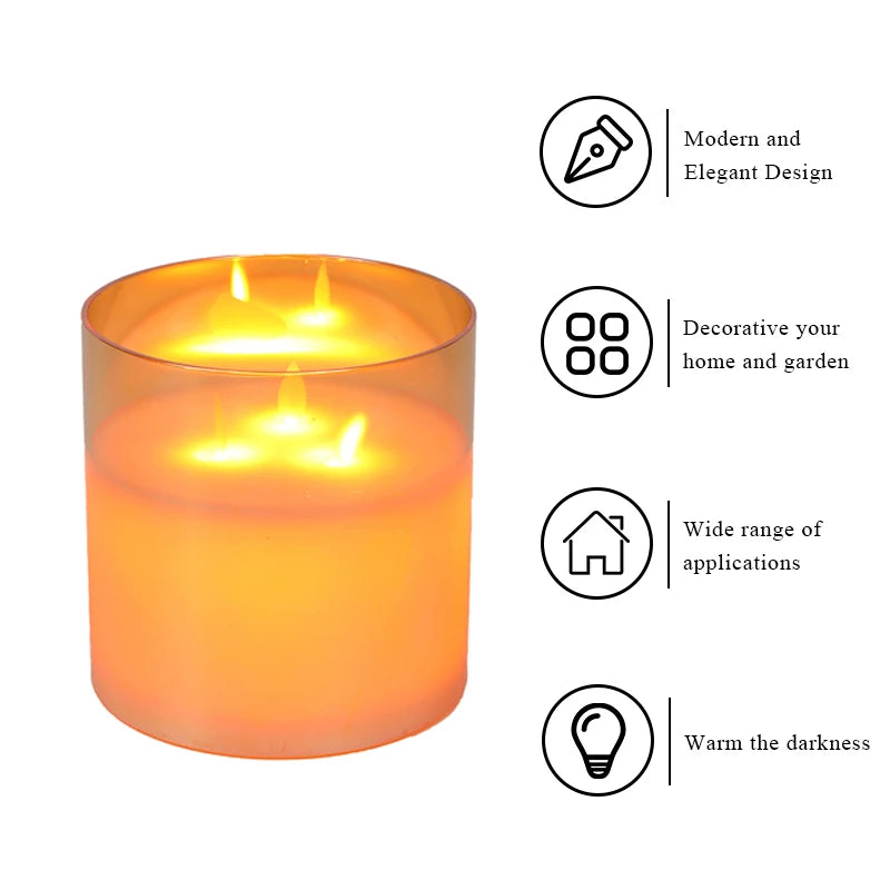 Flickering Flameless Candles Battery Operated LED Tealight Night Lights Lamp for Wedding Birthday Party Christmas Home Decor