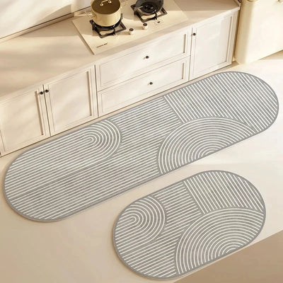 Super Absorbent Kitchen Floor Mat Long Diatomite Kitchen Rug Soft Washable Carpets Anti Slip Bathroom Entrance Doormat 주방매트