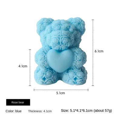 2025 New Arrival Handmade DIY Rose Bear Scented Candle Creative Bedroom Decoration Valentine's Day Candle Making Kit