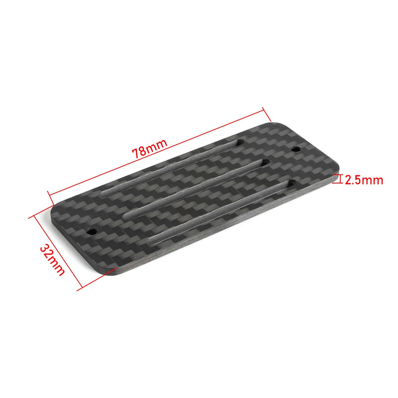 Carbon Fiber Battery Tray with Straps for 1/10 RC Crawler Cheater Rigs LCG Chassis Lower Center of Gravity Rails Update Parts