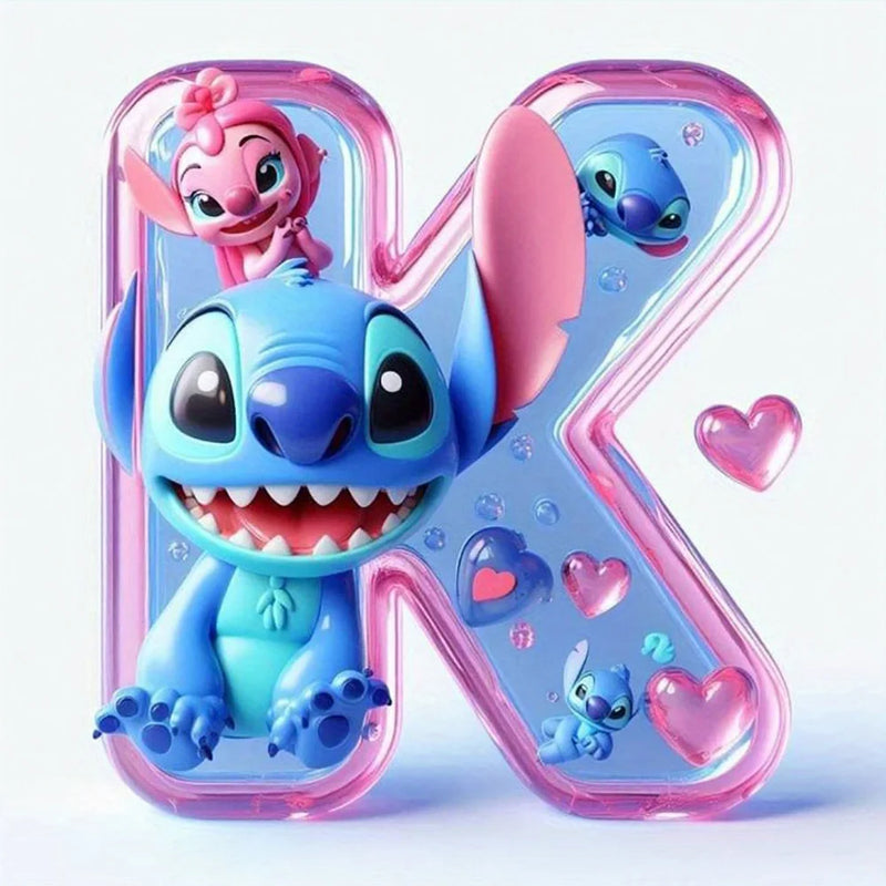 Disney DIY Cartoon Diamond Painting Letter Lilo And Stitch Full Drill Diamond Mosaic Heart Handicraft Embroidery Christmas Gift