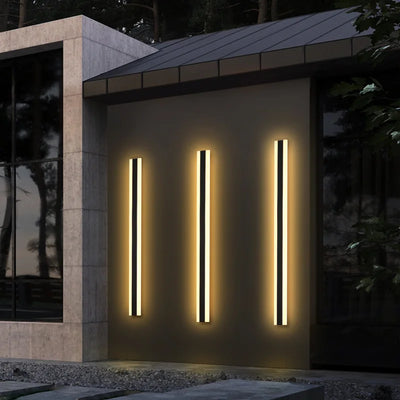 Outdoor IP65 waterproof Long strip lamp, simple LED wall light suitable for courtyard, villa, gate, garden outdoor decoration