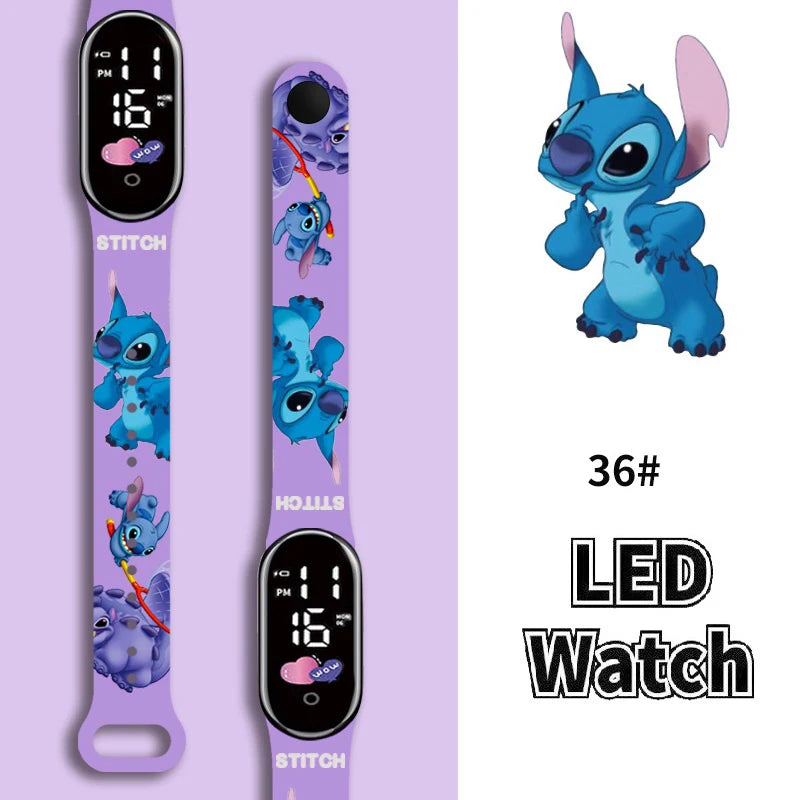 Stitch Children Watches Girls Waterproof Sport Touch Screen Watch for Women Waterproof Digital Clock Bracelet Gifts