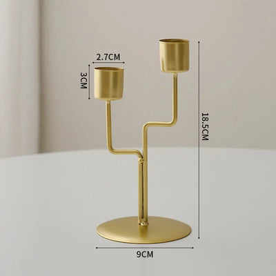 1pcs Candlestick Crafts Simple Nordic Desk Candle Ornament Candle Holder for Dining Room Thanksgiving Wedding Festivals Gift