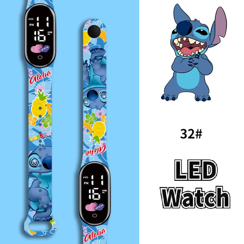 Stitch Children Watches Girls Waterproof Sport Touch Screen Watch for Women Waterproof Digital Clock Bracelet Gifts