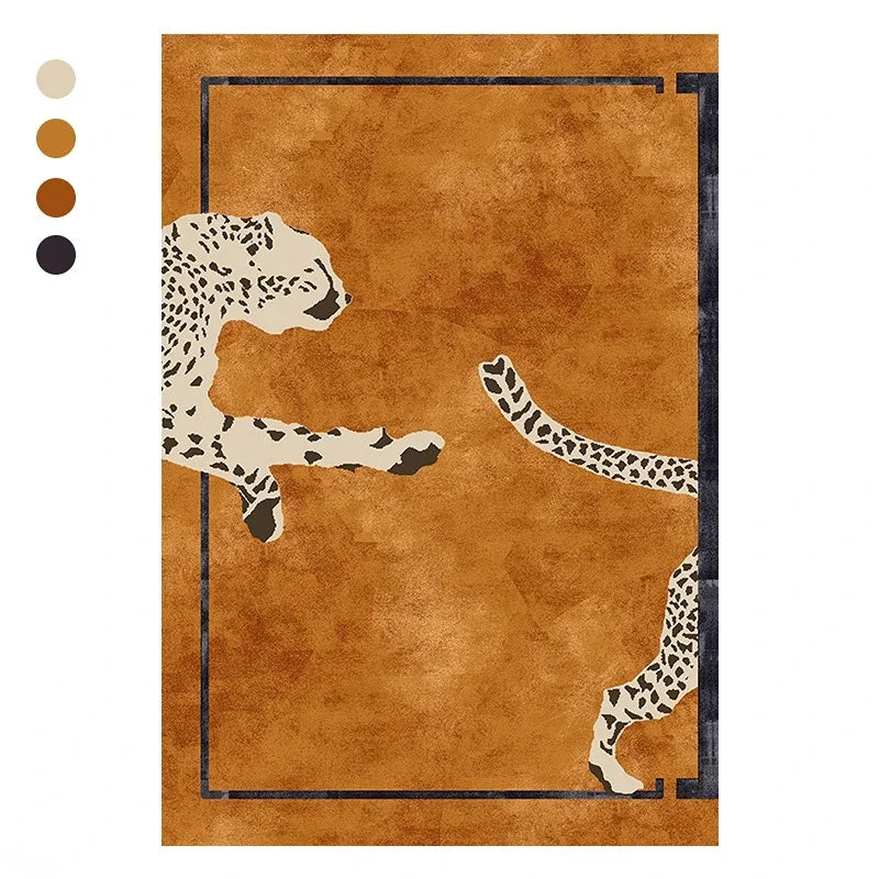 Light Luxury Rugs for Bedroom Leopard Print Living Room Decoration Plush Carpet Home Thick Rug Large Area Fluffy Soft Floor Mat