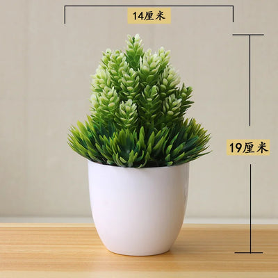 1pc Artificial Plants Bonsai Small Tree Simulation Plants Fake Flowers Table Potted Ornaments Home Decoration Hotel Garden Decor