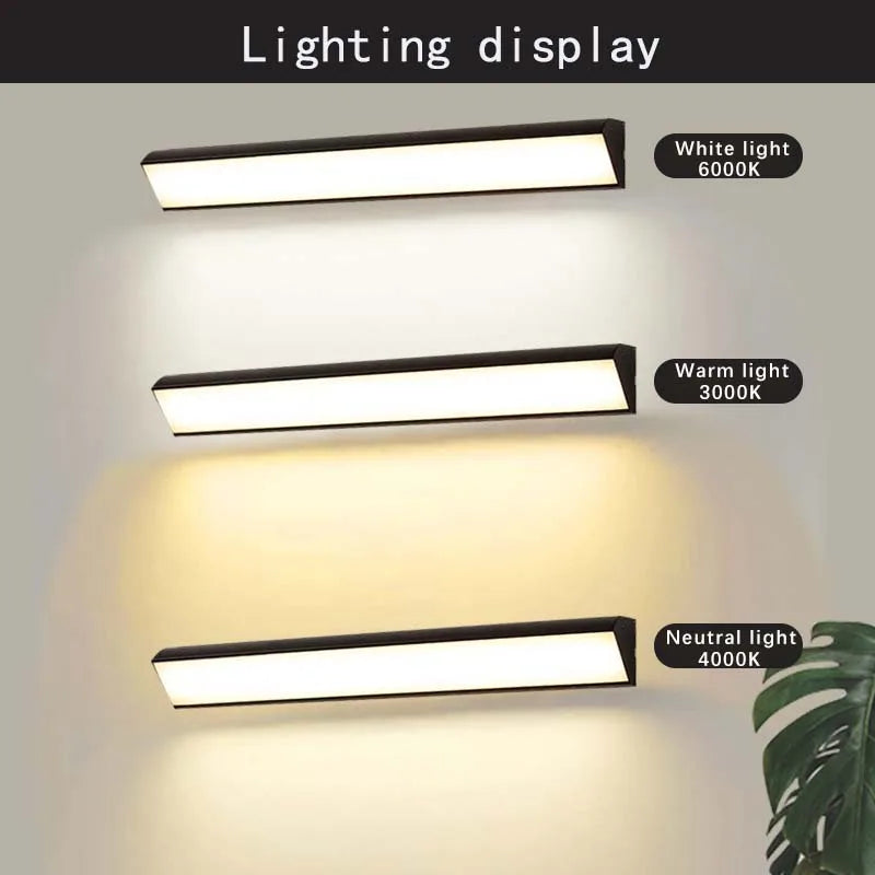 Outdoor long strip wall lamp waterproof IP65, modern and simple LED wall lamp, suitable for courtyard, garden, outdoor lighting.