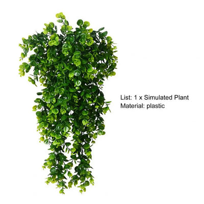 1pcs Artificial Flowers Plant Persian Grass Rattan Vine Wall Hanging Indoor Green Plant Wall Decoration Wedding Party Home Decor