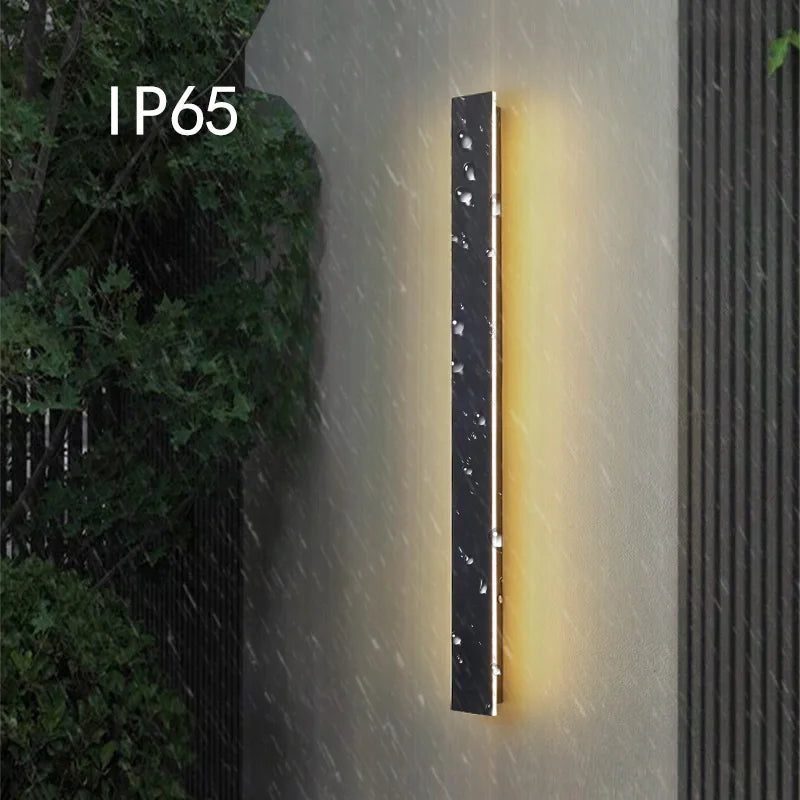 Outdoor IP65 waterproof Long strip lamp, simple LED wall light suitable for courtyard, villa, gate, garden outdoor decoration