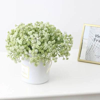 3pcs White Baby Breath Artificial Flowers Fake Gypsophila Faux Plants for Wedding Garland Wreath Crown Flower bonquet DIY Flores