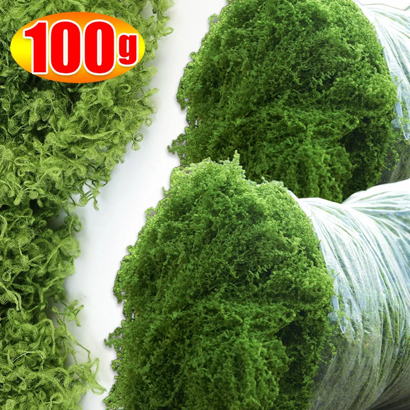 30/100g Artificial Green Plants Eternal Life Moss Lawn Mini Landscaping Home Garden Room Decoration Fake Grass DIY Crafts Gifts