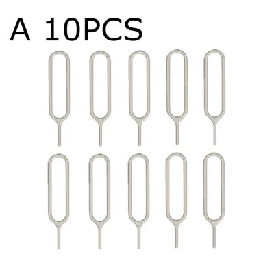 100/10Pcs Metal Eject Sim Card Tray Open Pin Needle Key Tool for Universal Phone for IPhone 14 13 SamSung Xiaomi Apple IPad