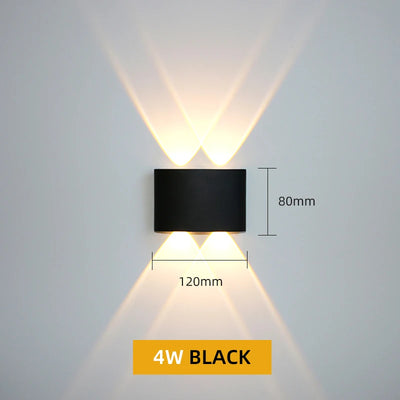 Aluminum LED Wall Lamp Waterproof IP65 Outdoor Garden Lights 8W 12W Interior Wall Light for Bedroom Living Room Stairs Lighting