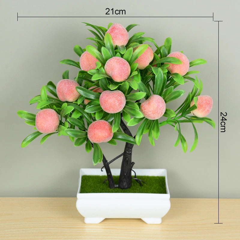 Artificial Plants Bonsai Small Tree Pot Fake Plant Flowers Potted Ornaments For Home Room Table Decoration Hotel Garden Decor