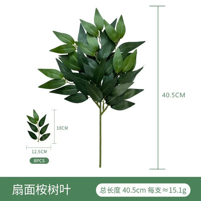 Artificial Green Plant Fake Eucalyptus Leaf Flower Arrangement Accessories Wedding Home Decoration Fake Flowers