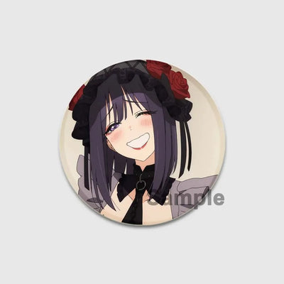 32/44/58mm Anime My Dress-Up Darling Round Pin Cartoon Character Badge Role Play Handmade Tinplate Brooch for Clothes Decoration