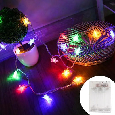 LED String Lights Outdoor Star Chain Lights Garland Lights Bulb Fairy Lights Party Home Wedding Garden Christmas Decor