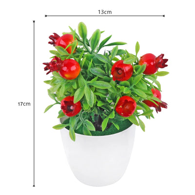 Artificial Plant Tree Window Sill Office Table Desktop Decoration Plastic Garden Fake Plant Potted Home Decor Potted Ornaments