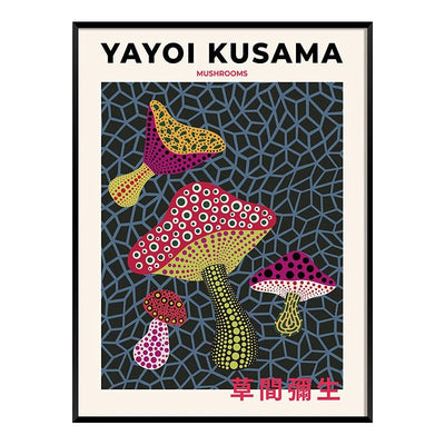 Japanese Minimalist Poster Yayoi Kusama Canvas Paintings Abstract Art Print Wall Art Picture for Living Room Cuadros Home Decor