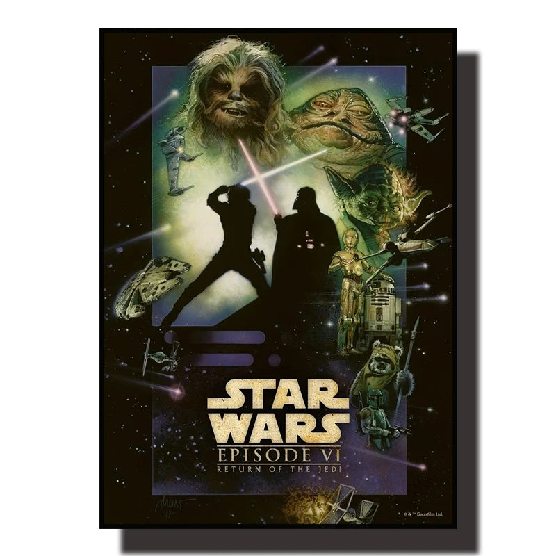 Star Wars Canvas Decorative Painting  Movie Art Mural Retro Poster Modern Home Wall Decoration Gift and Printing Aesthetic