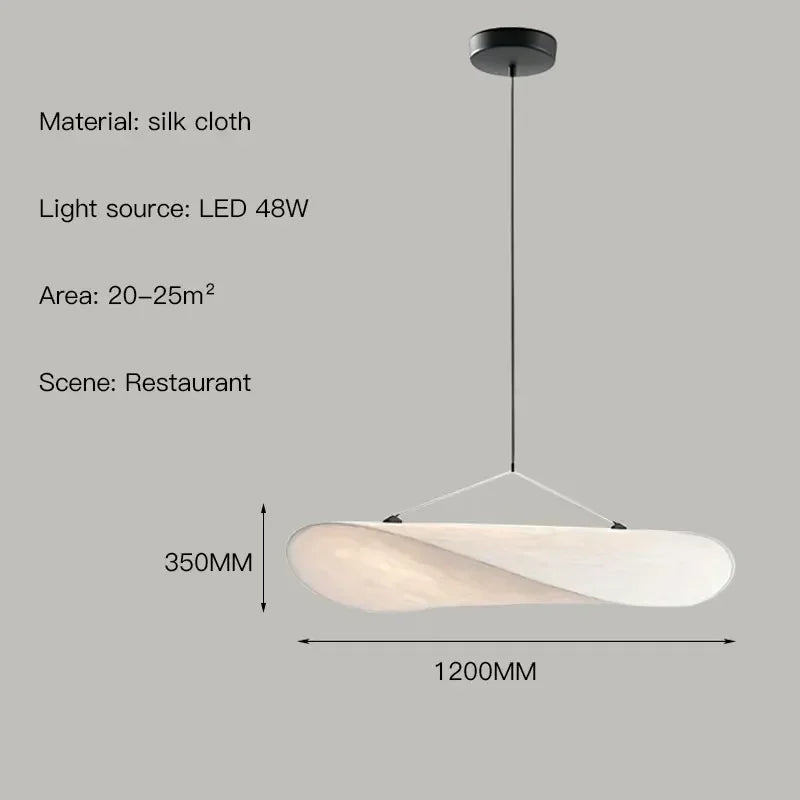 Nordic Wabi Sabi Pendant Lamp for Bedroom Living Dining Home Decoration Designer Scandinavian White Led Hanging Chandelier Light