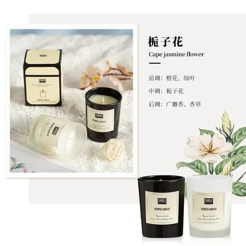 1Pc Modern European Plant Scent Aromatherapy Candle Living Room Bedroom Air Purification Enduring Fragrance Candle Cups Decor