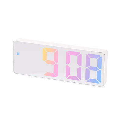 Voice Control Color Digital Alarm Clock TEMP Date Display Night Mode Snooze Table Clock Anti-disturb Function 12/24H LED Clock