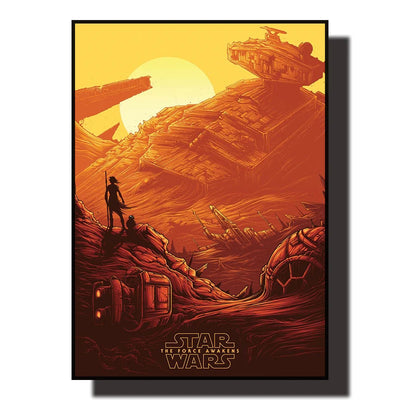 Star Wars Canvas Decorative Painting  Movie Art Mural Retro Poster Modern Home Wall Decoration Gift and Printing Aesthetic