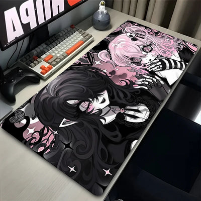 Mouse Pad Laptop Gaming Extended Desk Mat PC Kawaii Gamer Cabinet Mousepad XXL Angel Anime Sexy Girls Keyboard Rug Pink Carpet