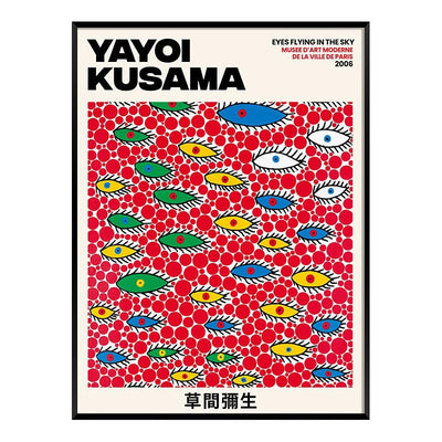 Japanese Minimalist Poster Yayoi Kusama Canvas Paintings Abstract Art Print Wall Art Picture for Living Room Cuadros Home Decor