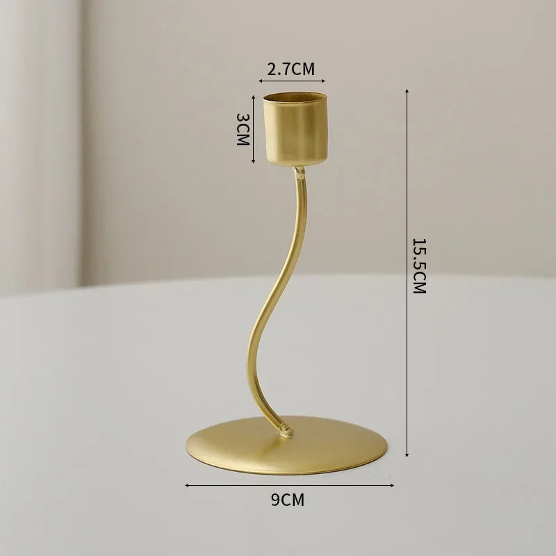 1pcs Candlestick Crafts Simple Nordic Desk Candle Ornament Candle Holder for Dining Room Thanksgiving Wedding Festivals Gift