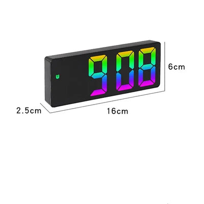 Voice Control Color Digital Alarm Clock TEMP Date Display Night Mode Snooze Table Clock Anti-disturb Function 12/24H LED Clock