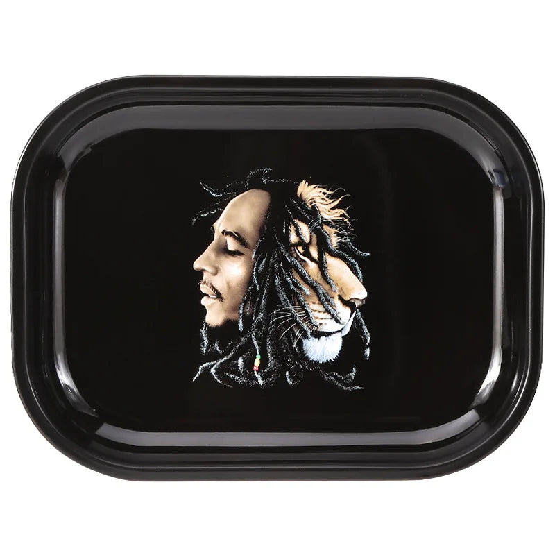 18*14cm Metal Tobacco Rolling Tray Cigarette smoking Accessories Dish Tin Storage Plate Small Roller Container