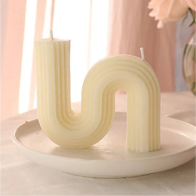 New U-Shaped Scented Candles for Home Decoration Geometric Rainbow Bridge Candle Room Decor Aroma Candles Room Decorative Velas