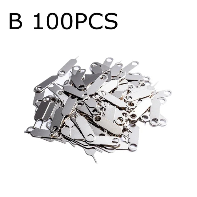 100-1PCS Metal Eject Sim Card Tray Open Pin Key Tool for IPhone 14 13 SamSung Xiaomi Apple IPad Tablet Universal Removal Needle