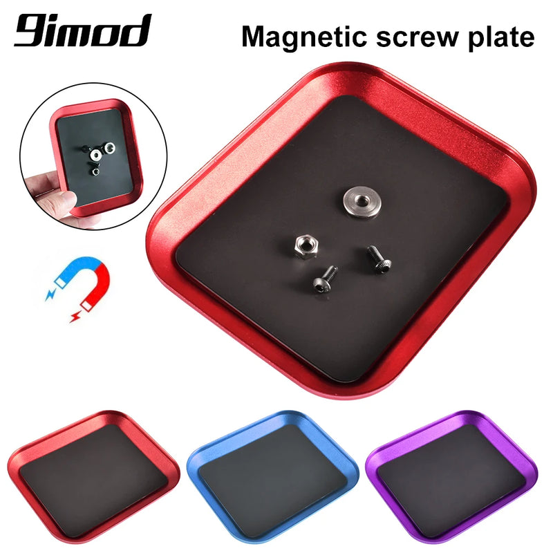 9IMOD RC Aluminium Alloy Magnetic Screw Tray Plate Storage Plate for RC Airplane Car Boat Crawler Model Repair Tool