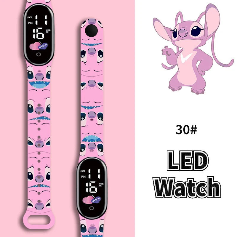 Stitch Children Watches Girls Waterproof Sport Touch Screen Watch for Women Waterproof Digital Clock Bracelet Gifts