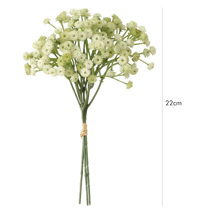 3pcs White Baby Breath Artificial Flowers Fake Gypsophila Faux Plants for Wedding Garland Wreath Crown Flower bonquet DIY Flores