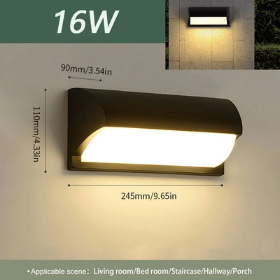 Led Outdoor Wall Light Waterproof IP66 Motion Sensor Led Outdoor Lighting Porch Lights Balcony Garden Lights Outdoor Wall Lamp