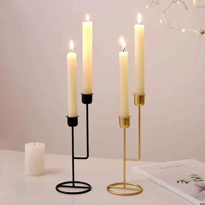 1pcs Candlestick Crafts Simple Nordic Desk Candle Ornament Candle Holder for Dining Room Thanksgiving Wedding Festivals Gift