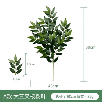 Artificial Green Plant Fake Eucalyptus Leaf Flower Arrangement Accessories Wedding Home Decoration Fake Flowers